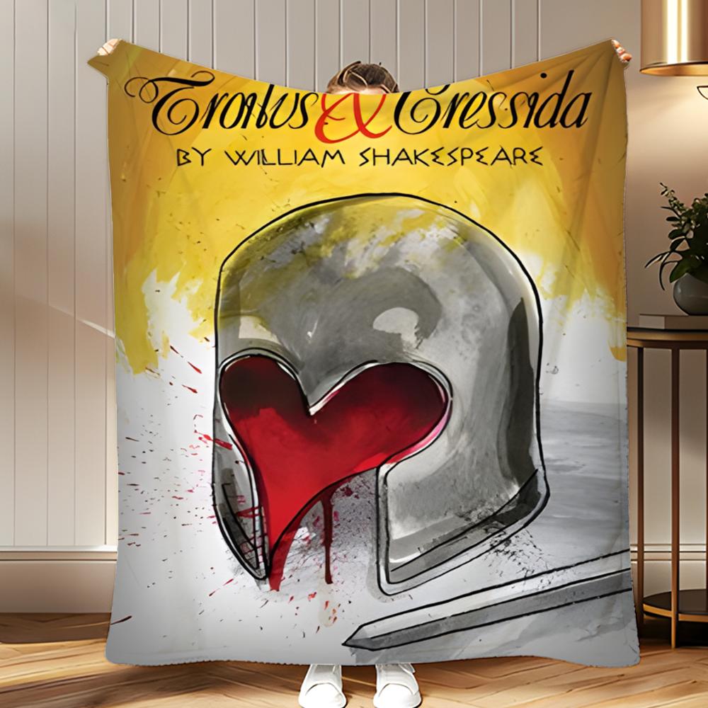 

literary work Troilus and Cressida Throw Soft Coral Fleece Blanket 310gsm Fluffy Warm Throw for Sofa Bed Couch Bedroom Decor 75x100cm