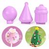 4 peças/conjunto Molde Redondo/Coração/Cone/Cupcake Pirulito Plástico Biscoitos Cakepop Molde Ferramentas de Decoração de Bolo Fondant DIY Suprimentos de Panificação