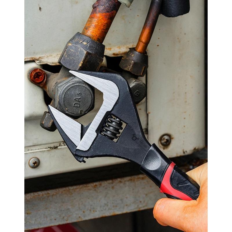 Adjustable Wrench Stainless Steel Universal Spanner Bathroom Wrench Large Open High Quality Plumbing Repair Tool Household