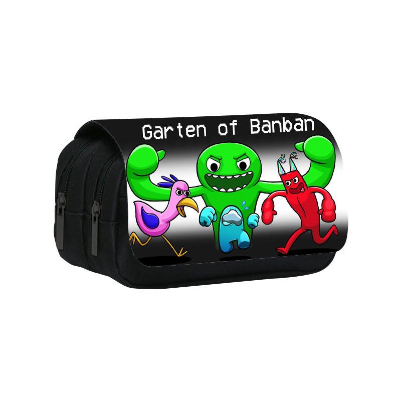 Garten Of Banban Double Layer Pencil Bag With Nylon Material For Students And School Supplies