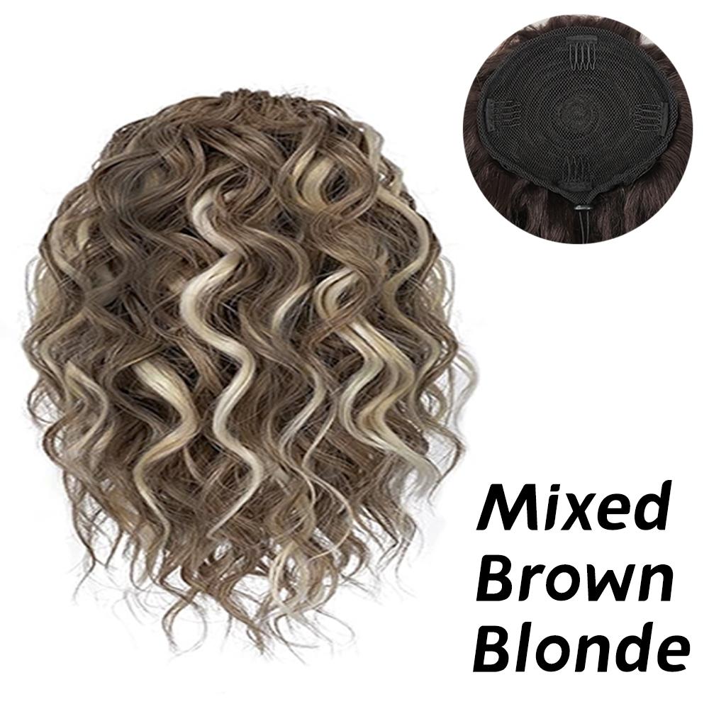 Messy Bun Hair Pieces Loose Wavy Curly Bun Short Drawstring Ponytail Hair Extensions Top Synthetic Ponytail Women's Hair Extensions