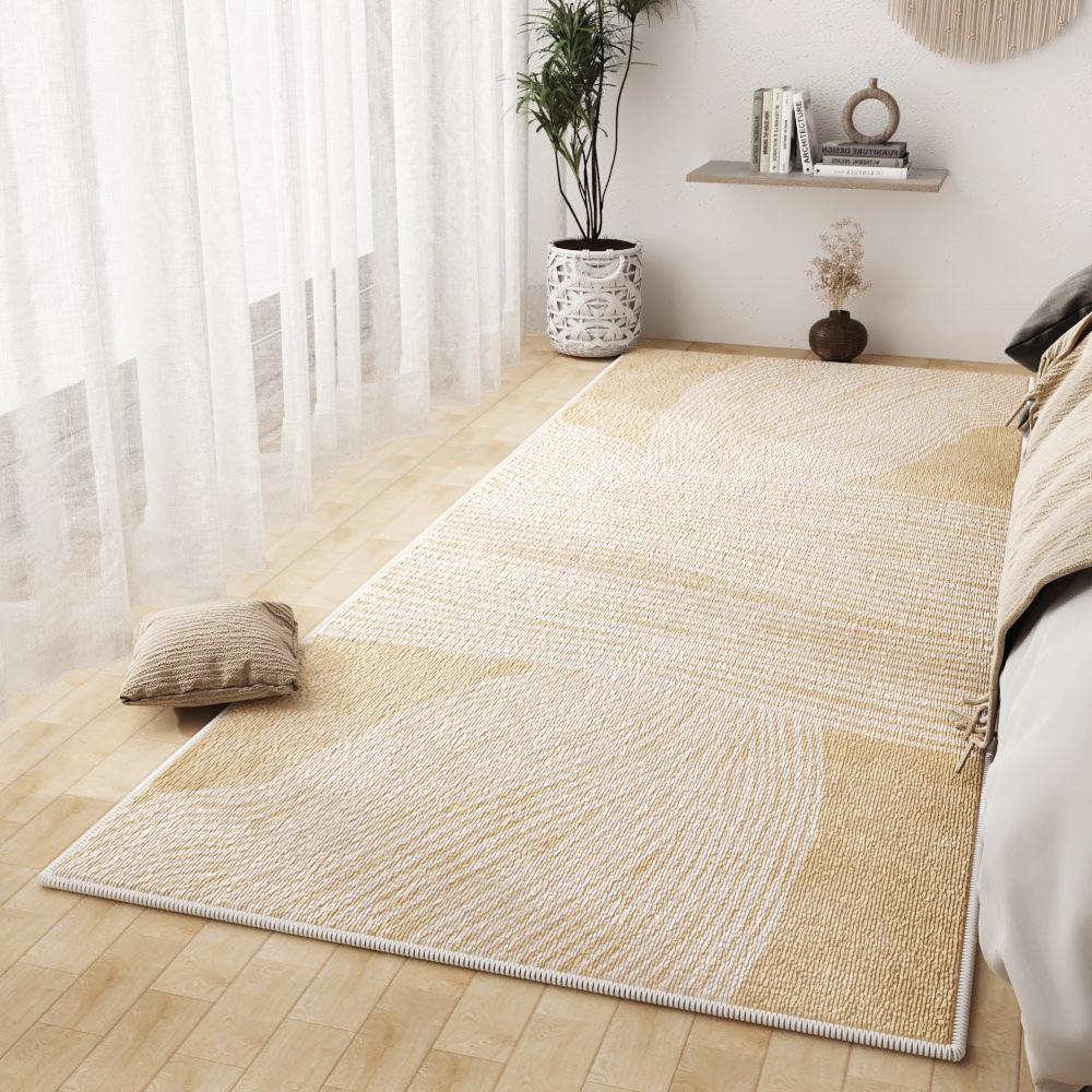 Modern Simple Velvet Non-Slip Floor Mat for Home Entrance, Bedroom, and Bay Window