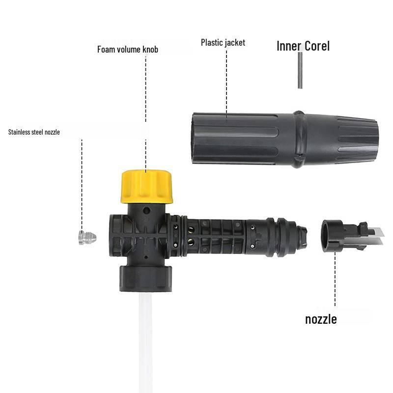 High-Pressure Foam Sprayer for Home & Car Wash - Spray Gun Nozzle & Water Gun with PA Pot