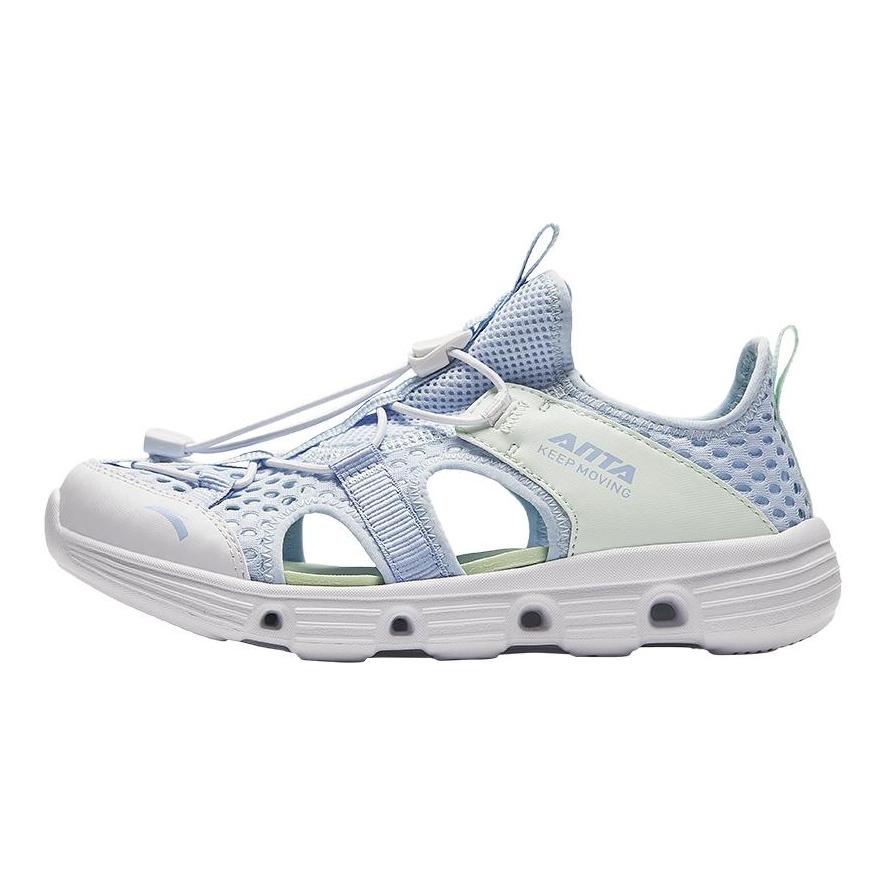 Anta Kids Synthetic Leather Fabric Trendy Comfortable Versatile Outdoor Sports Casual Beach Shoes Kids Shoes Blue Green A322426906-4
