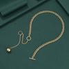 Stunning Alloy Pendant Long Chain Necklace With Minimalist Street Style Appeal