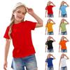 Girls Shirt Short Sleeve Neck Casual Tee Tops