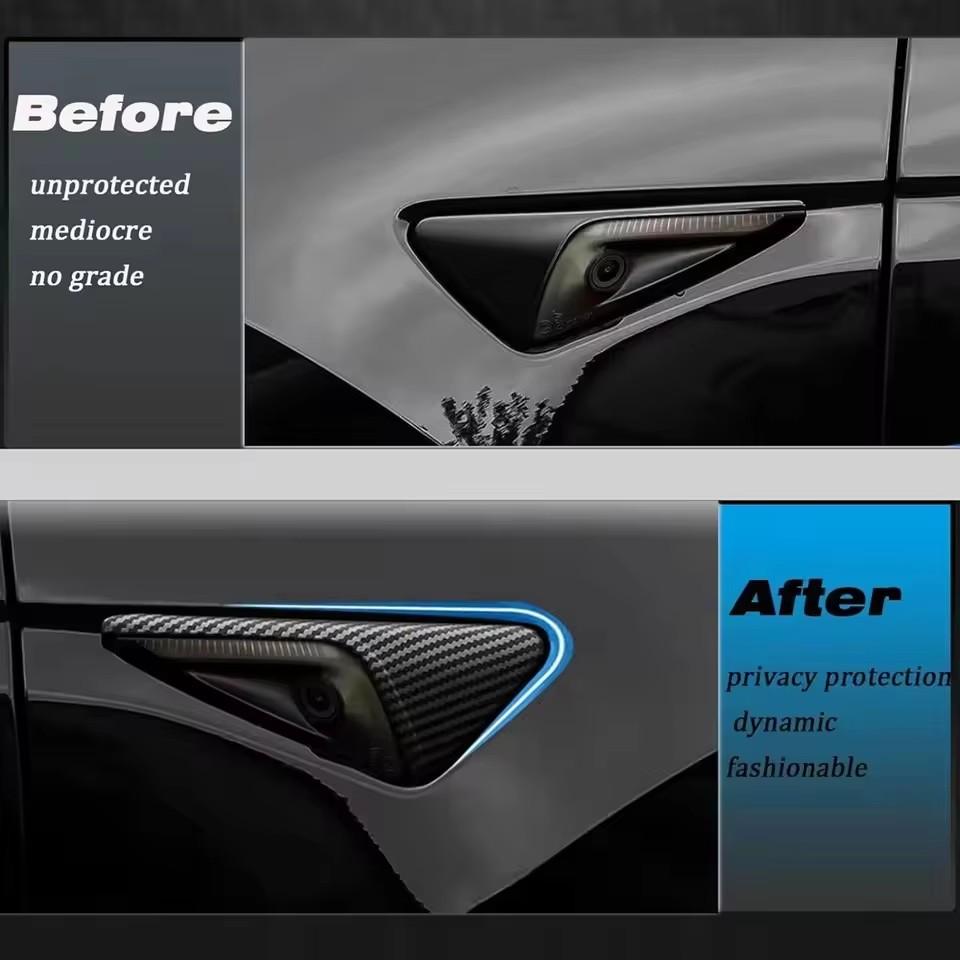 For Tesla Model 3/Y 2025 Model Side Camera Cover and Turn Signal Trim Protector ABS Fender Accessory Car Exterior Accessories