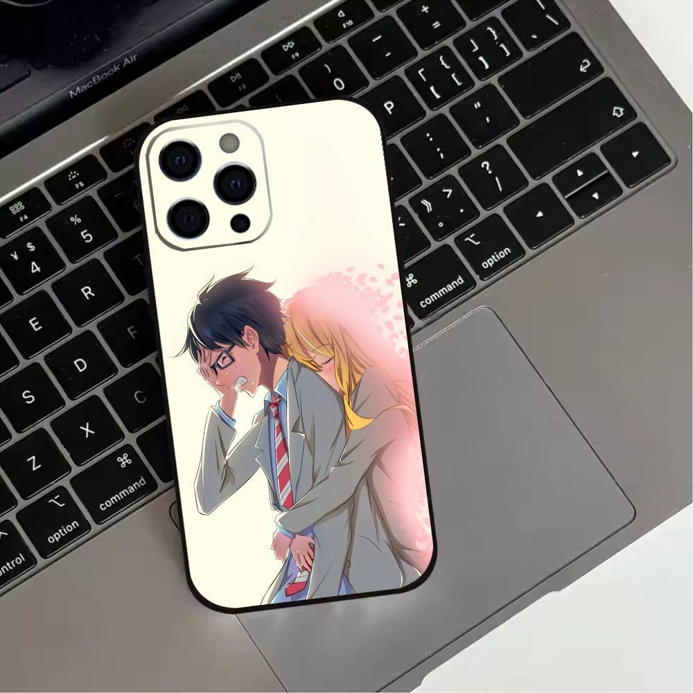 Hot Y-Your L-lie IN APRIL Comic Phone Case For iPhone 17,16,15,14,13,12,11 Plus,Pro Max,XS,Soft Silicone Black Cover