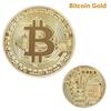 4 Stück Vergoldete Bitcoin Münze Sammlerstück Kunstsammlung Geschenk Physisch Gedenkmetall Antik-Imitation Alles Gute zum Geburtstag