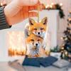 Cute Acrylic Fox Brothers Hanging Decoration For Fun Car Accessory Interior