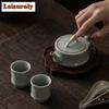 Azure Ru Kiln Tea Set Complete Set Luxury Set Of Cups Gaiwan Tea Ceremony Set Tea Maker Teapot And Tea Cup Set Tableware Gift