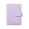 A6 Zipper Pouch Notebook: PU Leather Macaron Loose-Leaf Journal