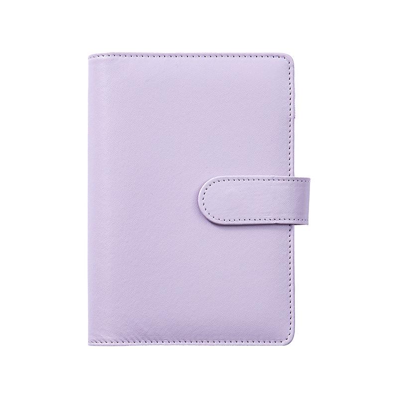 A6 Zipper Pouch Notebook: PU Leather Macaron Loose-Leaf Journal