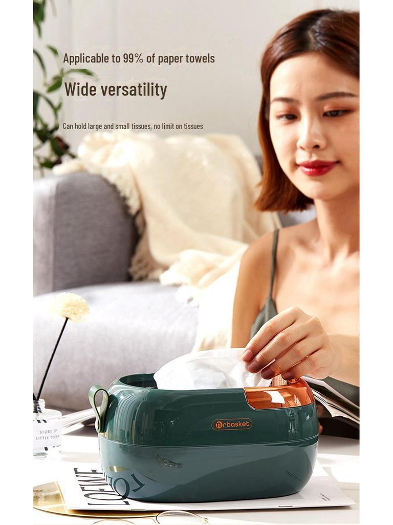 Luxury Wall-Mounted Tissue Box: Stylish Living Room & Coffee Table Napkin Holder