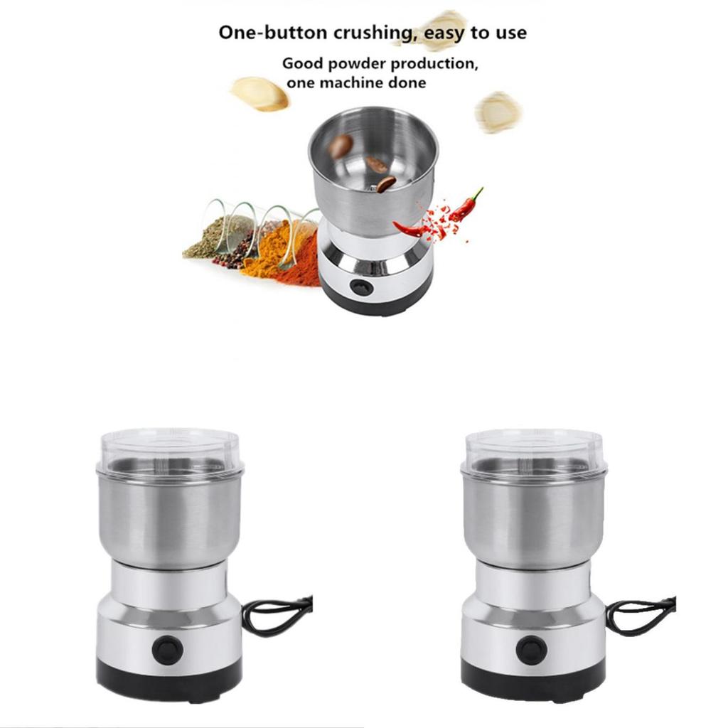 Coffee Grinder Food Processor With Stainless Steel Blades For Home Use And Dry Grinding