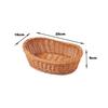 Cesta de Ratán de Plástico Tejida a Mano Ecológica Duradera Soporte de Almacenamiento para Cocina Pan Frutas Snacks Almacenamiento