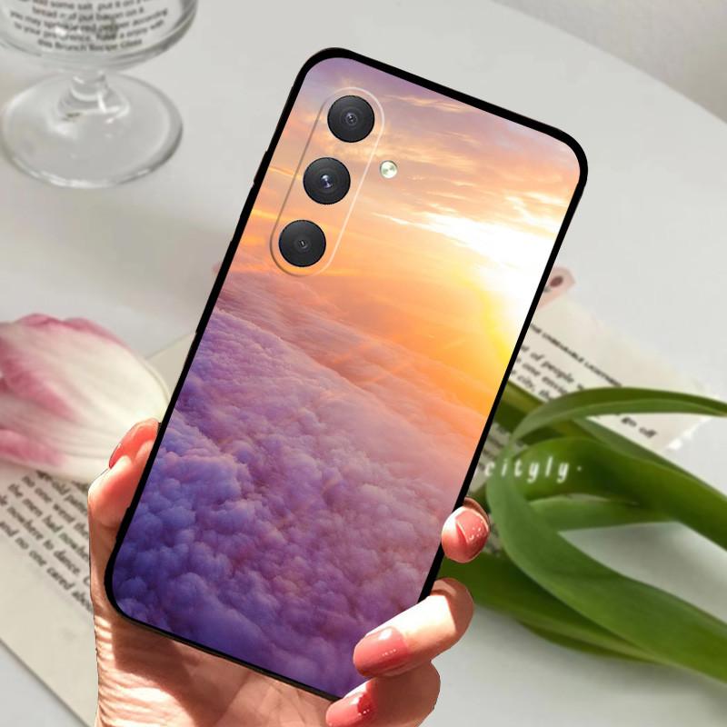 For Samsung A54 5G Case Protective Cartoon Black Soft TPU Silicone Phone Case For Samsung Galaxy A54 Cover Fundas Bumper Bag