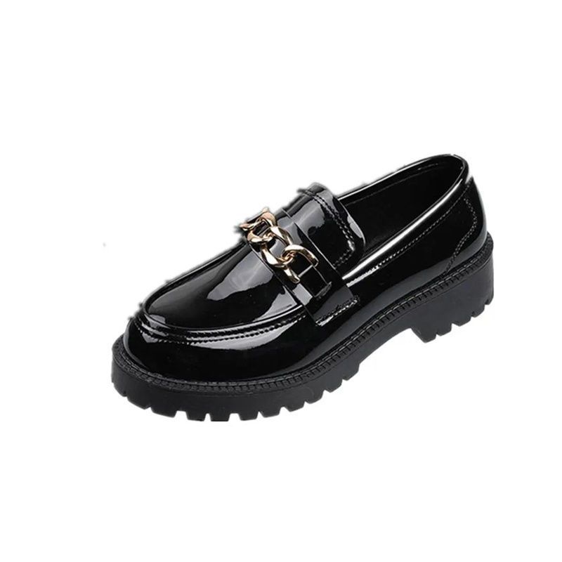 Summer Korean College Slip-On Loafers Women'S Flat Lazy Shoes Jk Leather Stylish Casual Shoes
