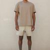 Fear of God Essentials FW21 Harvest Solid Color Letter Print Crew Neck Short Sleeve T-Shirt Unisex Tops Wheat-Brown FOG-FW21-008