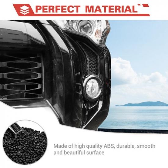 2pcs Front Fog Light Decor Frame Cover Trim Bezels For 4Runner 14+ SR5/ TRD Pro