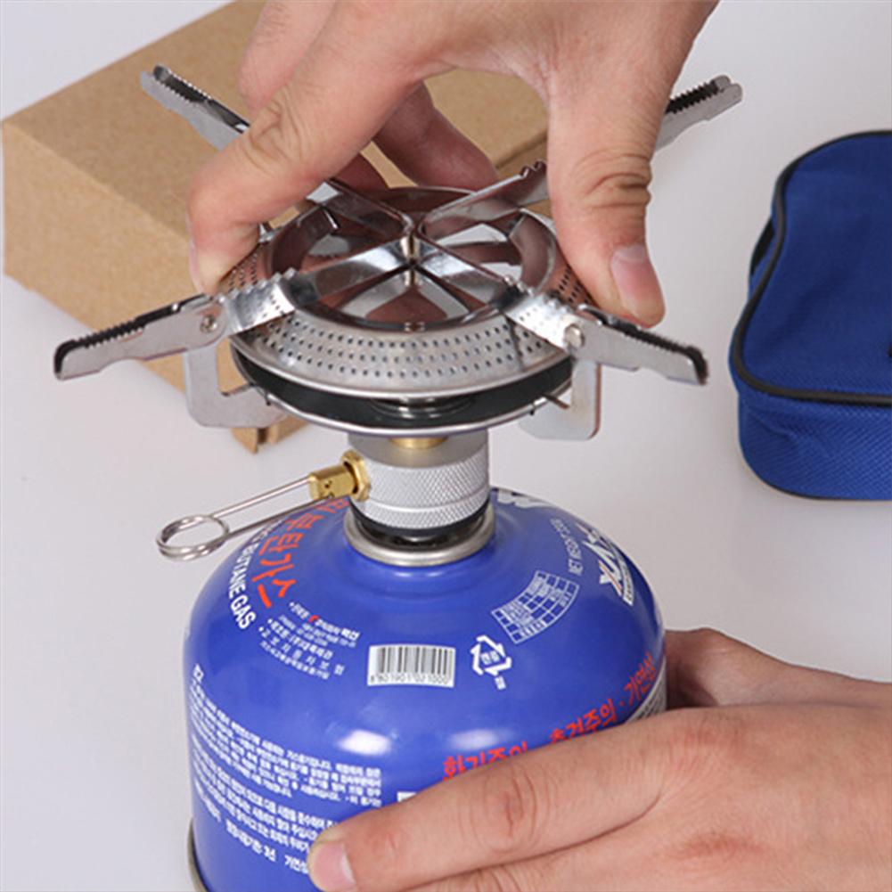 Outdoor Camping Gas Stove Small Camping Stove with Storage Bag Portable Cooking Stove for Hiking Climbing Fishing