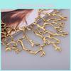 Fashion Solid Color Coral Shaped Women Metal Necklace For Art Deco Fashion Accessories
