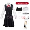 Mitaka Asa Cosplay Costume Chainsaw Man Outfits Blue Suit Shirt Tie Short Wig Neck Ring Women Anime Uniform Halloween