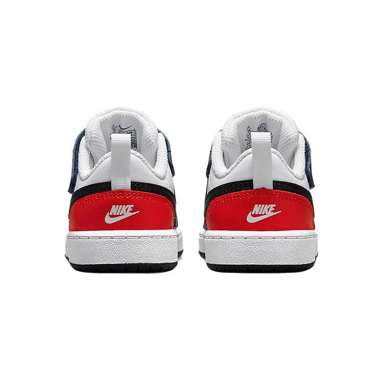 Nike Court Borough Low 2 TD USA Baby Sneakers White Midnight-Navy Black DO7448-101