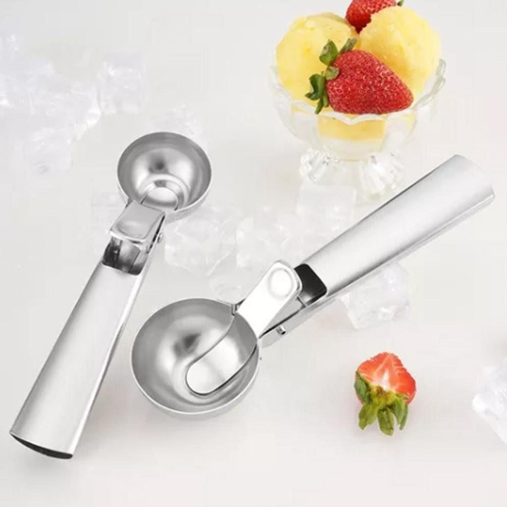 Ice Cream Scoop Stainless Steel Cookie Scoop Multifunctional Manual Portable Ice Cream Scooper for