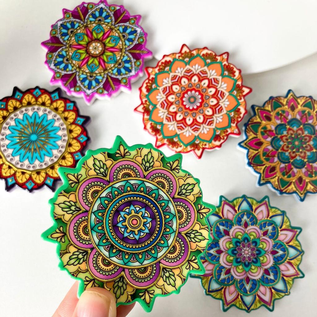 New Possinian style embossed bronzing process melamine refrigerator sticker hot-selling synthetic resin decorations