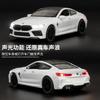 1:32 BMW M8 Supercar Alloy Diecasts & Toy Vehicles Metal Toy Car Model Sound and Light Collection Kids Toy H23