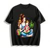 Mother And Baby Reading Time Graphic Casual Adult T-Shirt Pure Cotton T-shirt