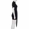 Elegant Slim Fit Pleated Bodycon Solid Color Dress - European & American Style, Light Mature Short Skirt