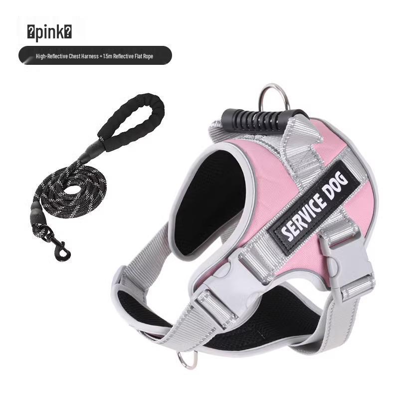 K9 Saddle Style Dog Harness & Leash - Explosion-Proof, Medium/Large Breeds, Border Collie, Golden Retriever