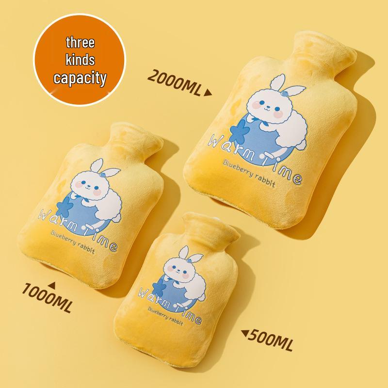 Autumn/Winter Thickened Plush Hot Water Bottle – Portable, Cold-Proof, Explosion-Proof, Cute, Warm Hand Warmer