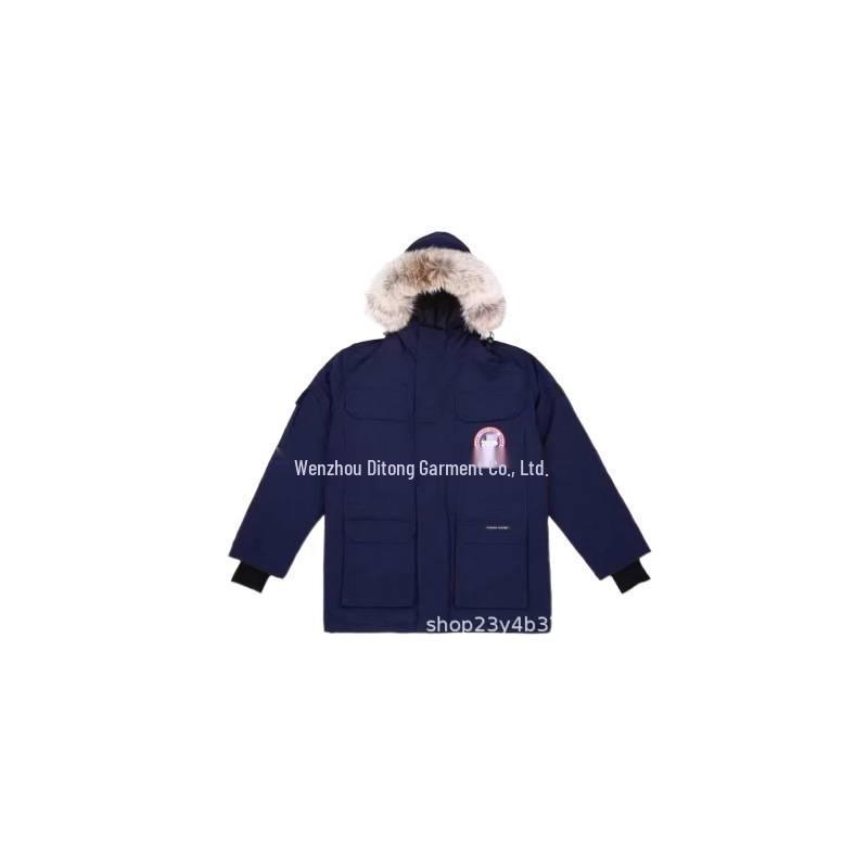 Unisex Expedition Down Jacket Model 08 with Wolf Fur Hood