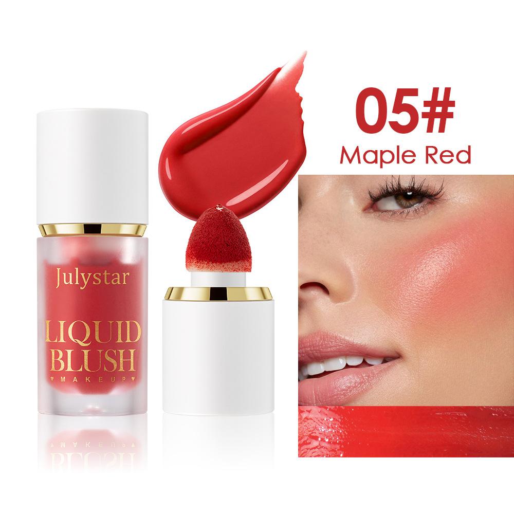 Lip and Cheeks Rouge Blush Liquid Portable Facial Nude Sexy Matte Big Head Brush Contouring Liquid Blush Pink Lipstick Face Makeup
