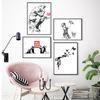 Street Graffiti Art Banksy Butterfly Girl Heart Poster Oil Painting Modern Thinker Living Room