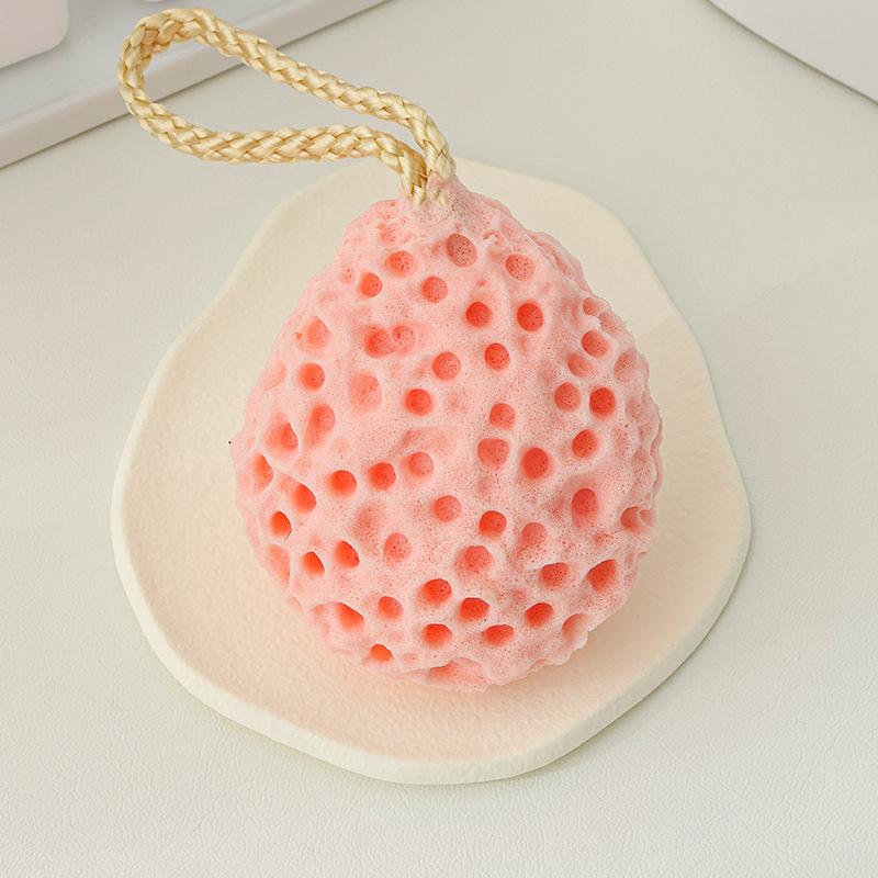 Soft Honeycomb Shower Sponge Ball Water Expandable Foaming Body Exfoliator Cleansing Bath Ball Hanging Design Bathroom Gadget