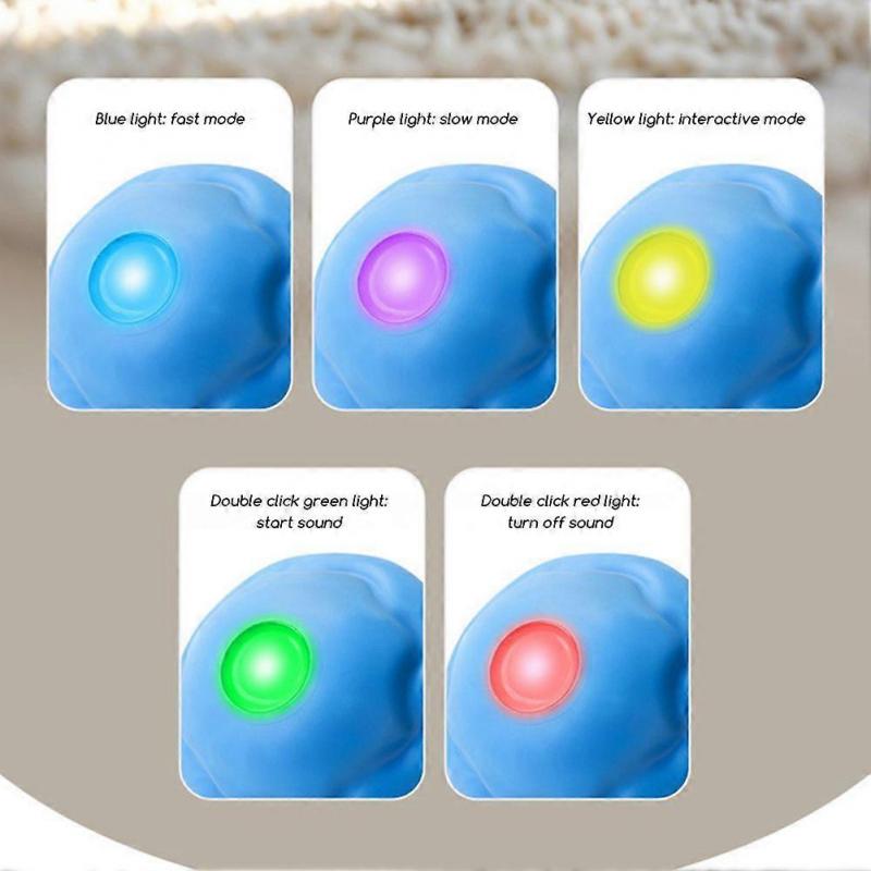 Automatic Rolling Dog Toy Ball Rechargeable Interactive Pet Toy Chew-Proof & Motion-Activated Dog Ball