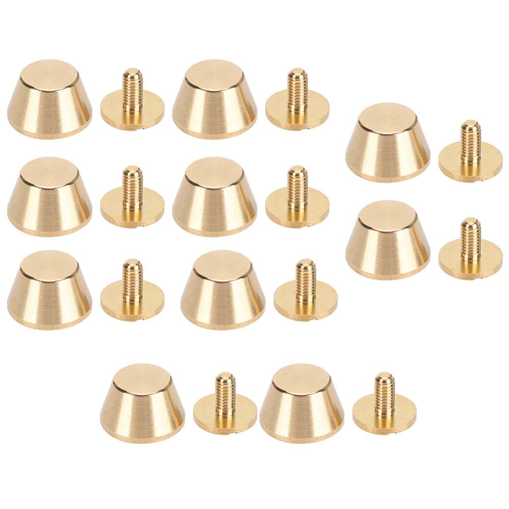 10Pcs Brass Material Flat Stud Rivet Flat Head Design Handbag Rivet Stud  For Purse