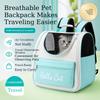 Large Capacity Cat Carrier Bag Breathable Mesh Cat Backpack with Clear Visual Window Portable Foldable Dogs Cats Travel Backpack