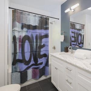 

Graffiti Shower Curtains - Unique Love Graffiti Curtain, Bath Decor | Bathroom Art | Shop Now! W60H190(CM)-1 Pcs