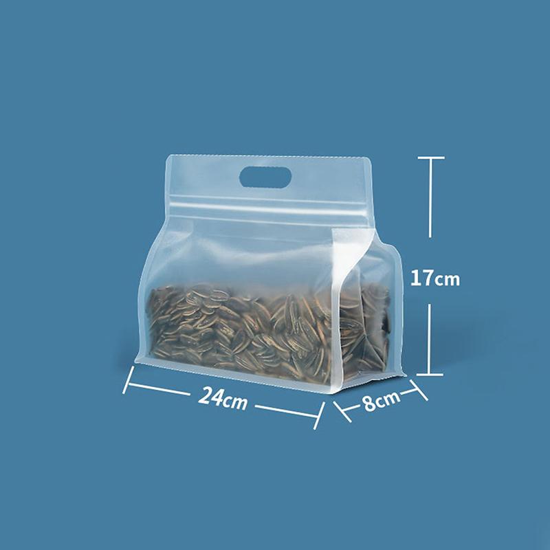 

10Pcs Reusable Leakproof Food Storage Bags With Handle For Nut Grain Vegetable Fruit And Snack Kitchen Organizers 24×8×17cm