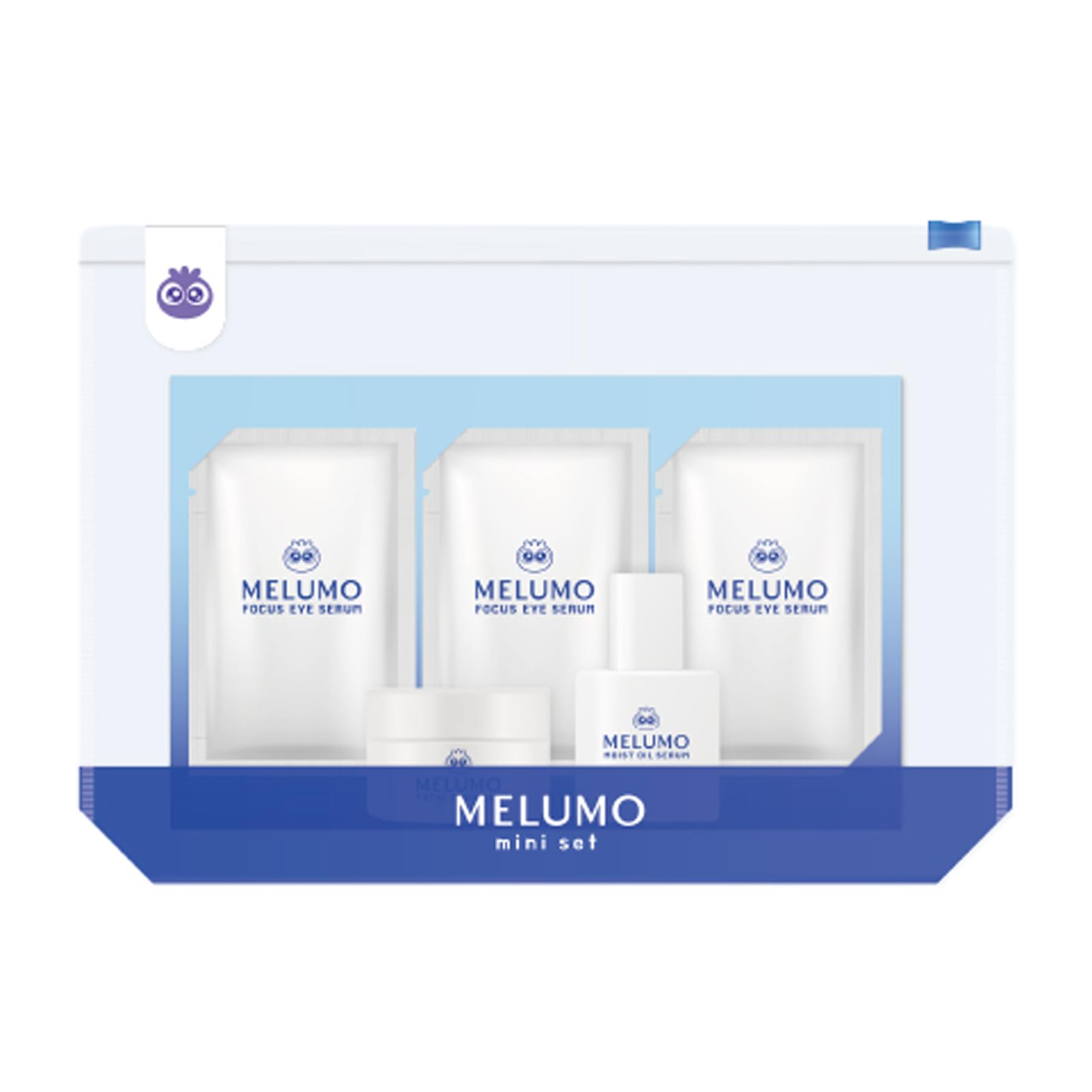 

[Official] Wakasa Seikatsu MELUMO mini set: Moisturizing gel, eye serum, and moisturizing serum set