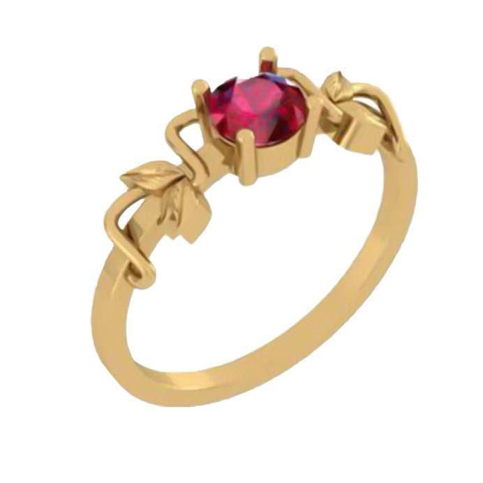 Trendy 2025 Red Zirconia Women's Ring with Diamond Inlay