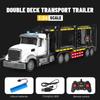 Non-Toxic Remote Control Car Container Trailer Double-Layer Transport Truck Rc Engineering Vehicle Children'S Car Model Toys For Kids Gift