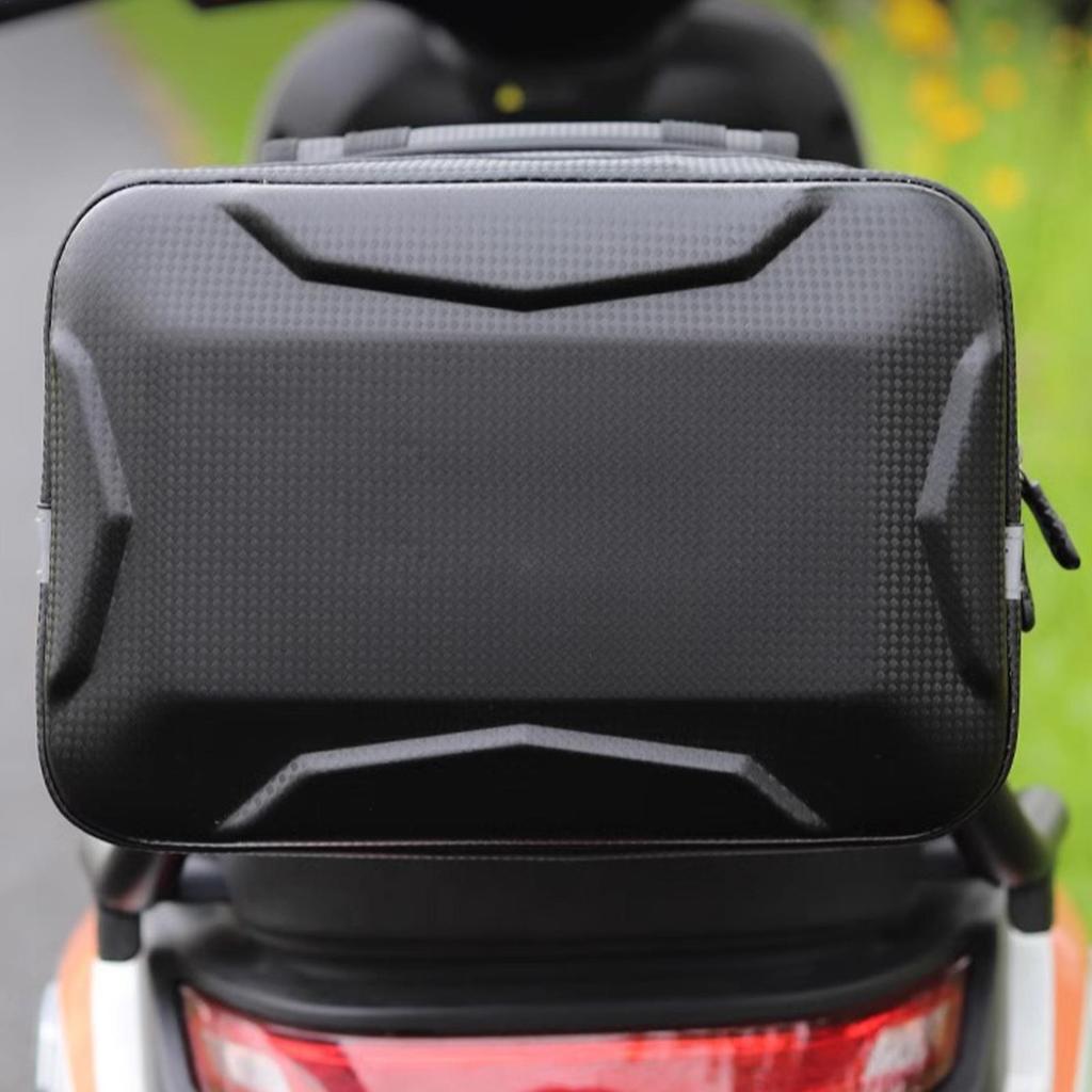 Ebike Saddle Bag Pannier Trunk Carrier With Reflector Safety Reflective Hard Shell Electric Vehicle Luggage Carrier For