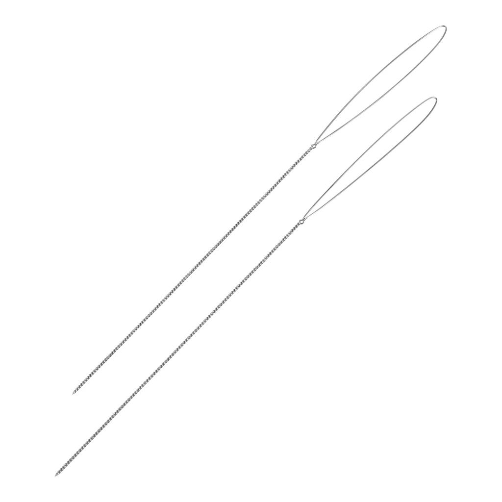 2Pcs 0.15-0.7mm Stainless Steel Big Eye Beading Needles Easy Thread String Cord Pins For Beads Pearls DIY Jewellry Making Tools