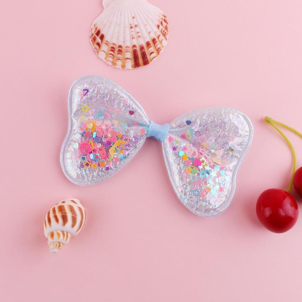 Sequined Transparent Bow Hair Accessories - DIY Colorful Headdress Embellishments